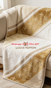 Two-Tone Monogram LV Blanket IMG_3128